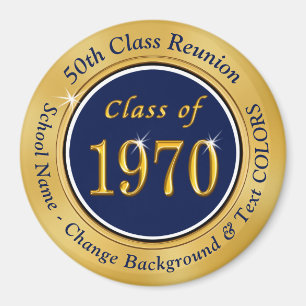 Navy Blue Gold Preis 50 Jahre Klasse Wiedersehen G Magnet