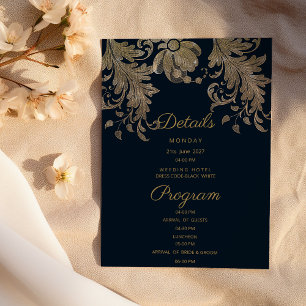 Navy-Blue-Gold-Spitzen-Luxus-Details-Programm Einladung