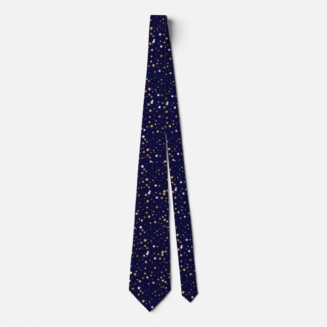 Navy Blue Gold Star Musterwerk, Abschluss, Geschen Krawatte (Vorderseite)