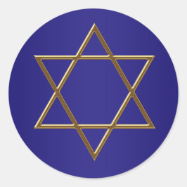 Navy Blue Gold Star von David Stickers
