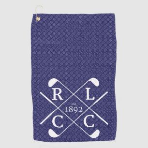 Navy Blue Golf Towel - Raute Golf Logo Golfhandtuch