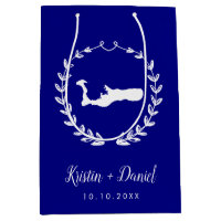 Navy Blue Grand Cayman Map Wedding Welcome Swag