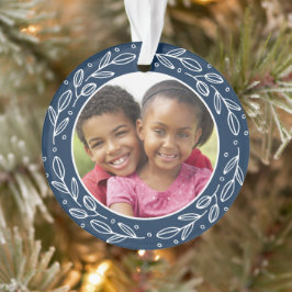 Navy Blue Grandeleltern Personalisiert Holiday Fot Ornament