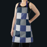 Navy Blue Grau White Checkerboard Schürze<br><div class="desc">Navy Blue Grey White Checkerboard Schürze von Nisha Prabhu entworfen. Mit unserer Navy Blue Grey White Checkerboard Schürze verbinden sich Stil und Funktionalität perfekt für alle Ihre Abenteuer im Kochen und Backen! Mit einem auffallenden Schachbrettmuster in marineblau, grau und weiß, wird diese Schürze Sie mit ihrem auffälligen Design in der...</div>