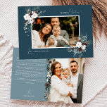 Navy Blue Greenerity Vintage Weihnachten Zwei Bild<br><div class="desc">Willkommen in unserem bezaubernden Navy Blue Greenery Vintage Christmas Two Picture Holiday Card Design, wo Vintager Charme und moderne Eleganz aufeinander treffen. Dieses Design besticht durch eine faszinierende Aquarellenpflanze und eine subtil elegante Kalligraphie mit einfacher Typografie, die das Wesen traditioneller Gemütlichkeit und rustikaler Hütte einnimmt. Mit einer Touch von Retro-Flair...</div>