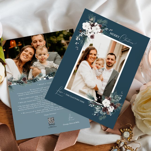 Navy Blue Greenerity Vintage Weihnachten Zwei Foto (Von Creator hochgeladen)