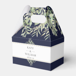 Navy Blue Greenerity Wedding Vielen Dank Geschenkschachtel