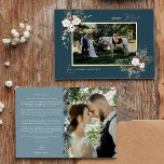 Navy Blue Greenery Vintag Merry Verheiratetes Foto Folien Feiertagskarte<br><div class="desc">Herzlich willkommen in unserem bezaubernden Navy Blue Greenery Vintag Merry Verheiratet Foil Holiday Card Design, wo Vintager Charme und moderne Eleganz aufeinander treffen. Dieses Design besticht durch eine faszinierende Aquarellenpflanze und eine subtil elegante Kalligraphie mit einfacher Typografie, die das Wesen traditioneller Gemütlichkeit und rustikaler Hütte einnimmt. Mit einer Touch von...</div>