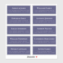 Navy Blue Guest Address Labels ORDER 6" oder 8"!