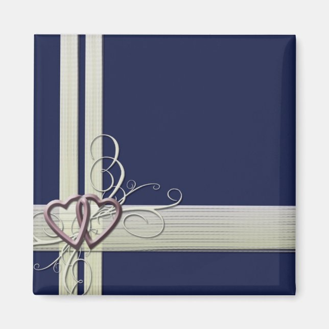 Navy-Blue-Herzmagnet Magnet (Vorne)