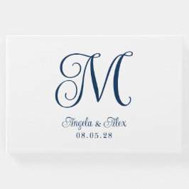 Navy Blue Hübsch Curly Wedgram Gästebuch