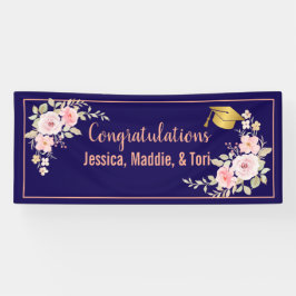 Navy Blue Individuelle Name Abschluss Banner
