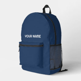 Navy Blue Individuelle Name Kids Backpack Bedruckter Rucksack