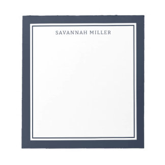 Navy Blue Individuelle Name Writing Pad Memo Notep Notizblock