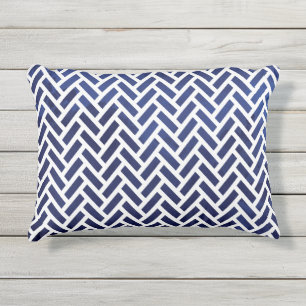 Navy Blue Japanisch Reversible Pillow Kissen Für Draußen