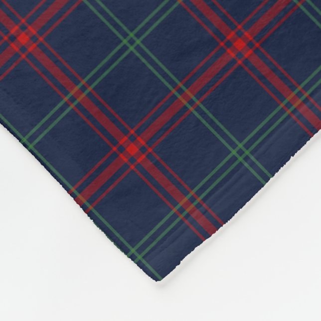 Navy Blue Kariert Lynch Tartan Fleecedecke (Ecke)