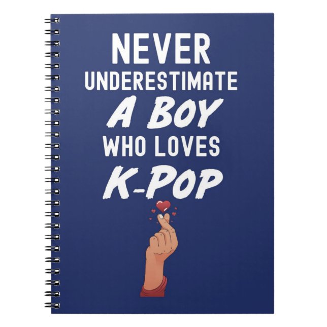 Navy Blue Kpop Geschenke für Junge für Kinder Fing Notizblock (Vorderseite)