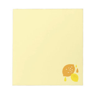 Navy Blue Lemon Art - Erfrischendes Citrus Design Notizblock
