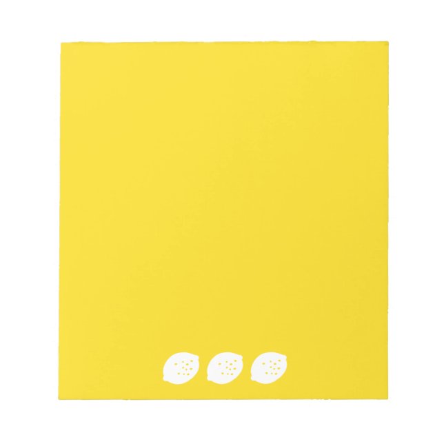 Navy Blue Lemon Art - Erfrischendes Citrus Design Notizblock (Vorderseite)