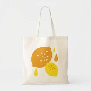 Navy Blue Lemon Art - Erfrischendes Citrus Design Tragetasche