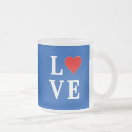 Navy Blue LIEBE Retro Stilvoll Mattglastasse