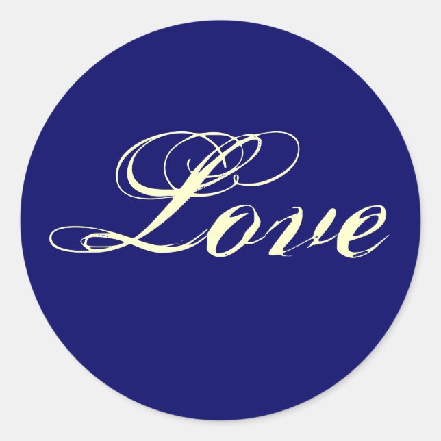 NAVY BLUE Liebe Stickers - Angepasst (Vorderseite)