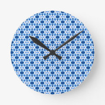 Navy Blue & Light Blue Abstrakt Geometric