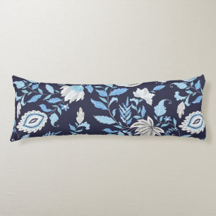 Navy Blue & Light Blue Mandala Print Body Kissen