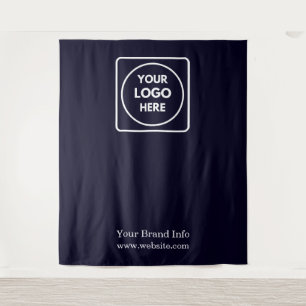 Navy Blue Logo Benutzerdefiniertes Schritt- und Wandteppich
