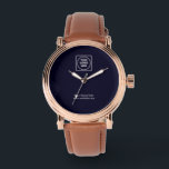 Navy Blue Logo | Berufliches Unternehmen Armbanduhr<br><div class="desc">Verbessern Sie Ihre Marke mit diesem navy-blauen Logo-Design. Dieses berufliche Design eignet sich perfekt für Firmengeschenke,  Mitarbeitererkennungen oder Werbeartikel. Es verleiht Ihrem Firmenlogo einen eleganten und eleganten Stil. Stilvoll,  vielseitig und beruflich - ideal,  um Ihre Firmenidentität zu steigern.</div>