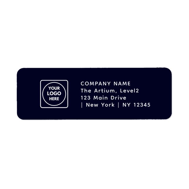 Navy Blue Logo | Geschäftsadresse für kundenspezif (Vorne)