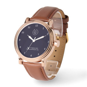 Navy-Blue-Logo-Uhr – Individuelles Geschäftsgesche Armbanduhr