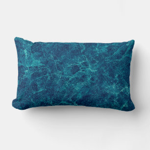 Navy Blue Marmor Texture Lendenkissen