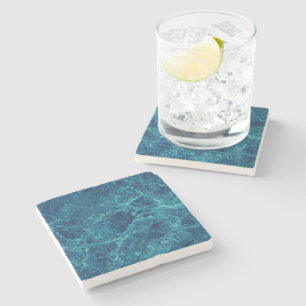 Navy Blue Marmor Texture Steinuntersetzer