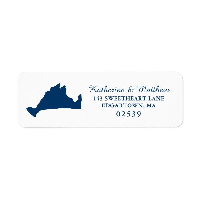 Navy Blue Marthas Vineyard Solid Map Wedding (Vorne)