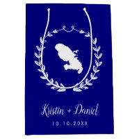 Navy Blue Martinique Map Wedding Welcome Swag