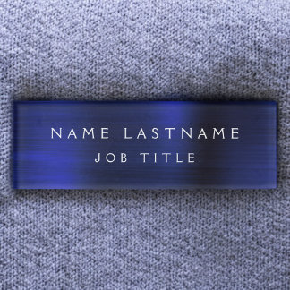 Navy Blue Metallic Foil Modernes Geschäft Namenschild