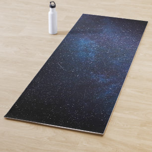 Navy Blue Milky Weg Night Sky Galaxy Fotografie Yogamatte