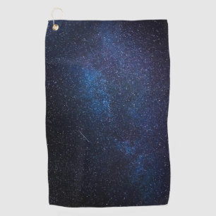 Navy Blue Milkyway Nightsky Galaxy Fotografie Golfhandtuch