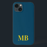 Navy Blue Minimalistisch Modern Initial Monogram Case-Mate iPhone Hülle<br><div class="desc">Navy Blue Minimalistisch Modern Initial Monogram Phone Case. Erstellen Sie Ihren eigenen personalisierten iPhone Case mit individuellem Anfangsnamen.</div>