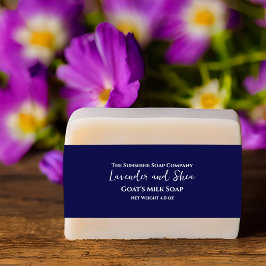 Navy Blue Minimalistisch Soap Bauchband Einladungsbanderole
