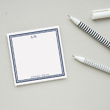 Navy Blue Mit Monogramm