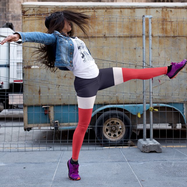 Navy Blue mit Rot Leggings (Von Creator hochgeladen)