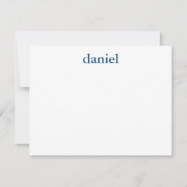 Navy Blue Modern Bar Mitzvah Dankeschön Karte