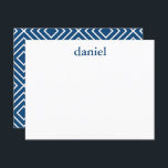 Navy Blue Modern Bar Mitzvah Dankeschön Karte<br><div class="desc">Diese trendige Einsteckkarte zeichnet sich durch eine fette Schrift auf der Vorderseite und ein modernes Muster auf der Rückseite aus. Fügen Sie den Text mithilfe des Vorlagenformulars hinzu. Ändern Sie den Schriftart,  das Layout und die Farben mithilfe der Funktion Anpassen.</div>
