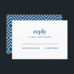 Navy Blue Modern Bar Mitzvah White Repcard Einladung<br><div class="desc">Diese trendige Einsteckkarte zeichnet sich durch eine fette Schrift auf der Vorderseite und ein modernes Muster auf der Rückseite aus. Fügen Sie den Text mithilfe des Vorlagenformulars hinzu. Ändern Sie den Schriftart,  das Layout und die Farben mithilfe der Funktion Anpassen.</div>