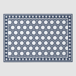 Navy Blue Modern Bone Inlay Decoupage Paper Seidenpapier