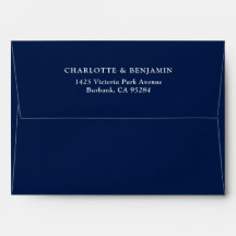 Navy Blue Modern Custom Wedding 12x18