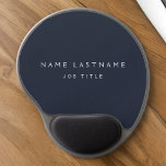Navy Blue Modern Elegant Beruflich Classy Gel Mousepad<br><div class="desc">Custom Luxury Führungskraft Navy Blue und White Minimalistisch Business Mousepad (Mouse Pad) mit weißen Schriftzeichen für die mit Monogramm fügen Sie Ihren eigenen Namen und Beruf oder Job Titel. Die Business Beruflich Name Plate kann mit Ihrem Namen und Jobtitel angepasst werden. Bitte kontaktieren Sie den Designer, um passende Artikel zu...</div>