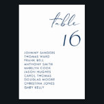 Navy Blue Moderne handgeschriebene SkriptWedding Tischnummer<br><div class="desc">Moderne Tischnummern-Karte mit schwarzen handgeschriebenen Schriften und minimalistischer Typografie. Personalisieren Sie diese,  indem Sie Ihre Daten hinzufügen. Diese blaue Tischkarte eignet sich ideal für Hochzeiten,  Brautpartys,  Babyduschen und andere Veranstaltungen.</div>